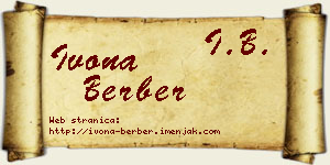 Ivona Berber vizit kartica